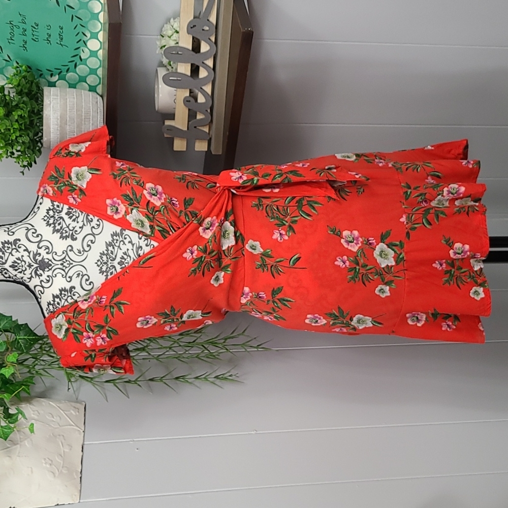 Band of Gypsies Floral Faux-Wrap Mini Dress - Picture 3 of 8